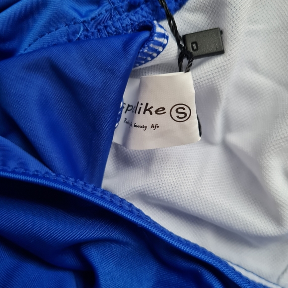 Royal blue, NWT women's Ruffle Shoulder swimsuit bikini,Sz,Small - Picture 7 of 12